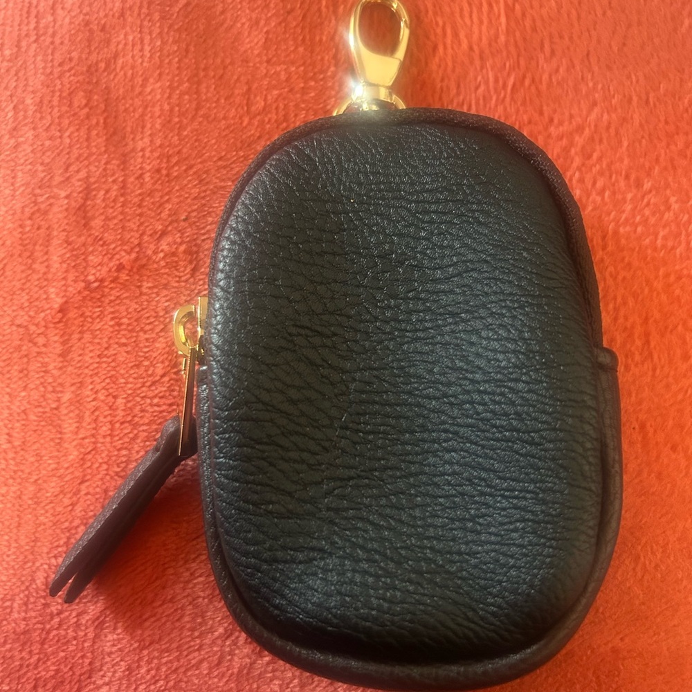 Leather Coin Purse, Small Change Purse Keychain Wallet - Picture 2 of 6